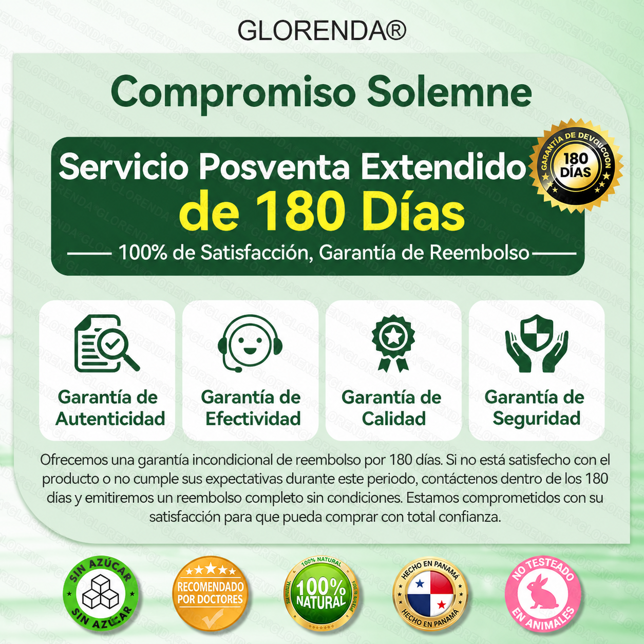 🇵🇦 Glorenda® Moringa + Berberina × NAD+ 10 en 1 | Parche Avanzado de Microagujas